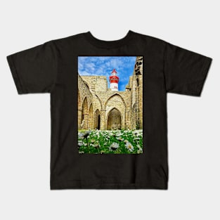 Abbey and Saint-Mathieu Lighthouse Kids T-Shirt